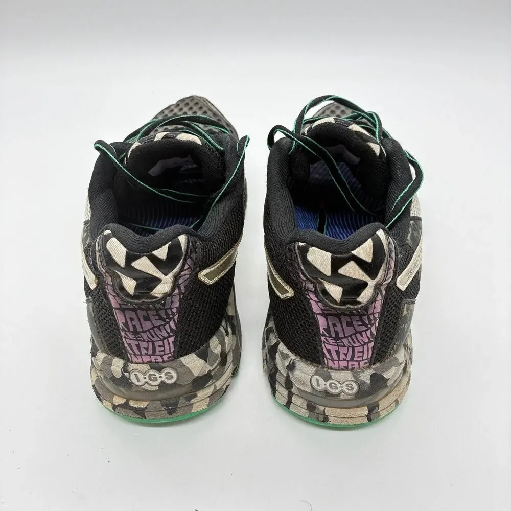 ASICS Gel-Noosa Tri 8 Womens 8.5 Black Gray Camo Triathlon Running Shoes